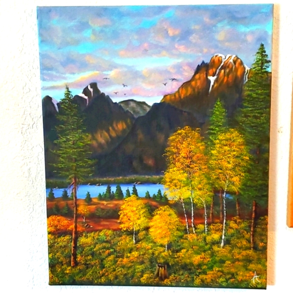 Origional Art Oil Painting 'Grand Tetons'